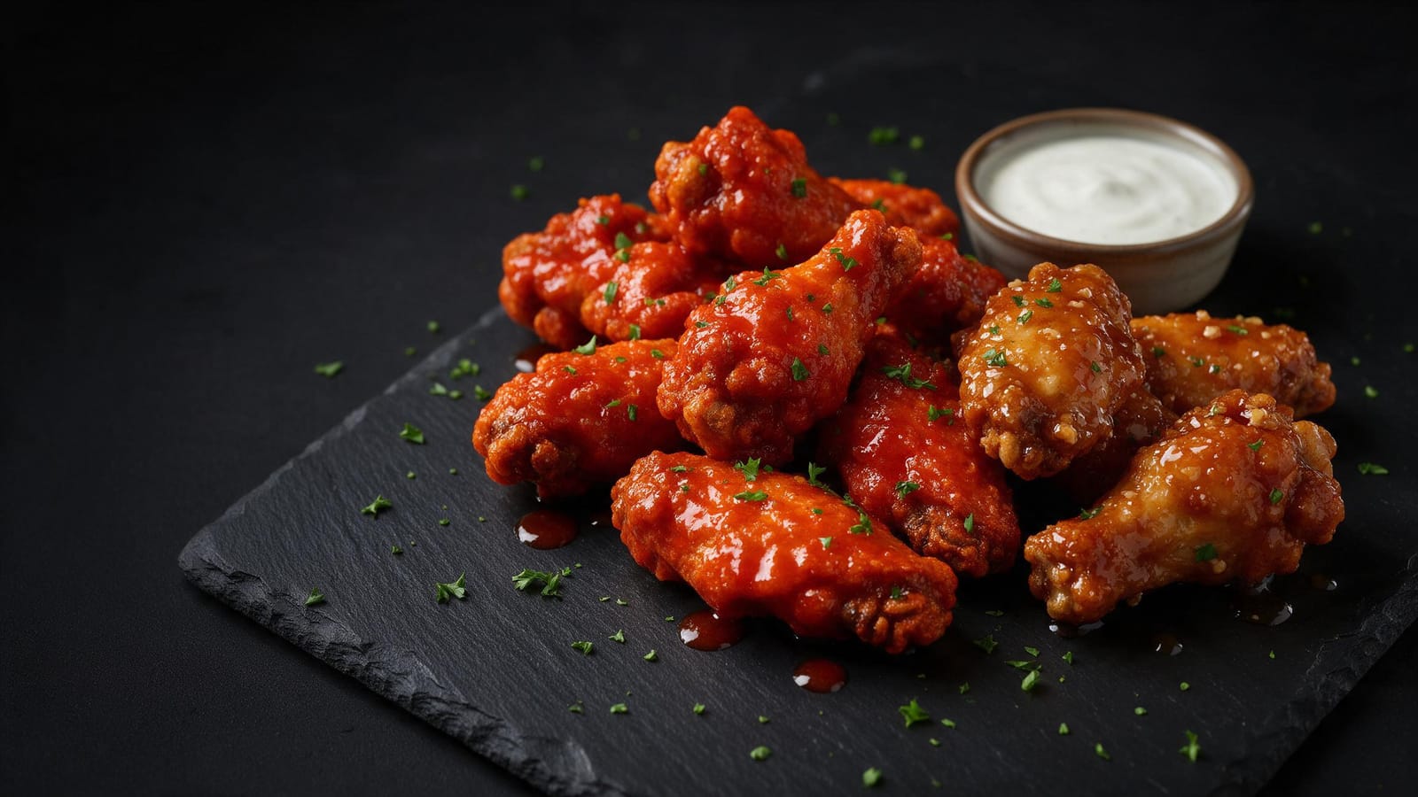 Wings — 6 to 48 pieces, 6 sauces